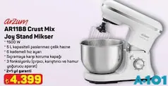 ARZUM AR1188 CRUST MİX JOY STAND MİKSER